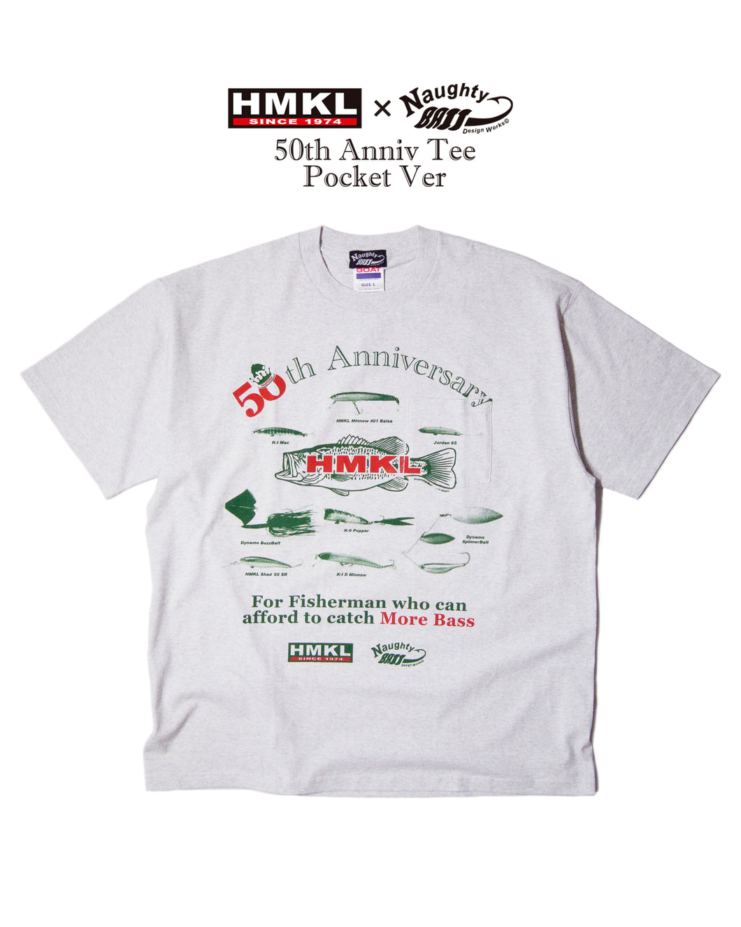 HMKL×NaughtyBait 50th Anniversary Tee NB Pocket Ver